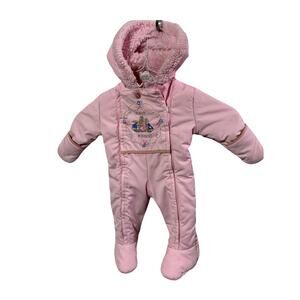 VTG Beatrix Potter Quiltex Flopsy Bunny Rabbit Bunting Snowsuit Pink 6 Months